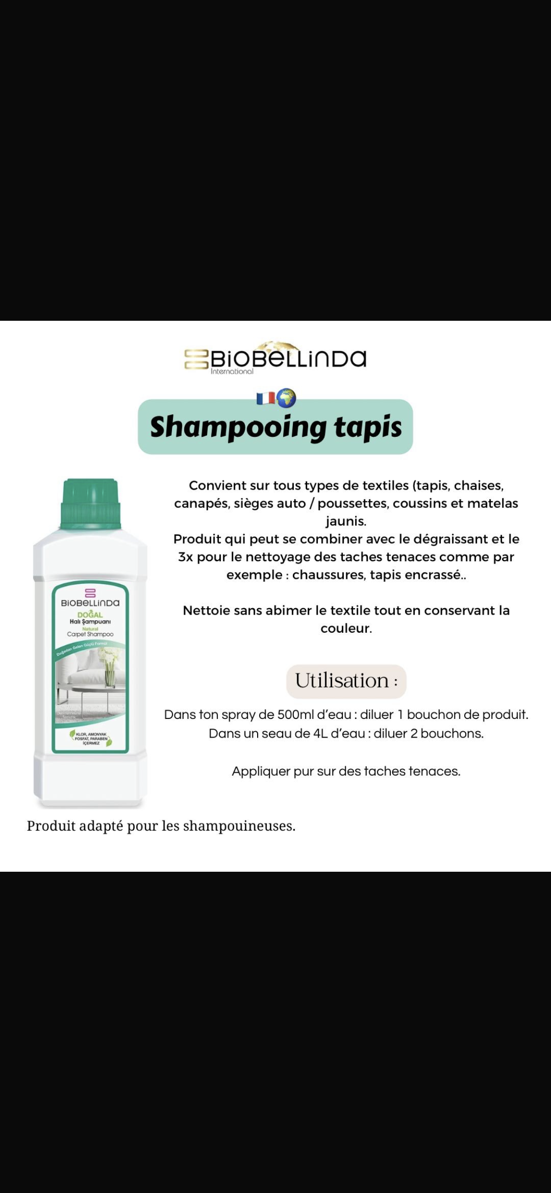 Biobellinda - Shampoing Tapis